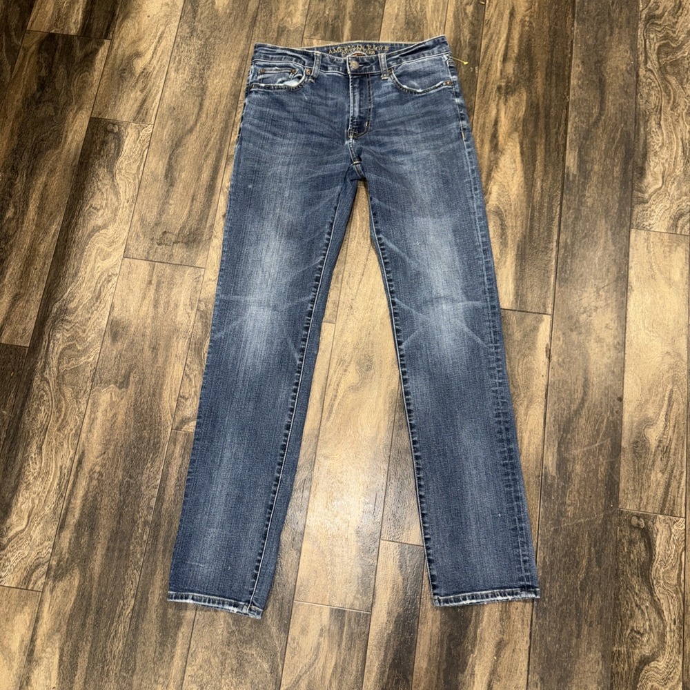 American Eagle Slim Straight Extreme Flex Dark Wash Denim Jeans Men's Size 30x34